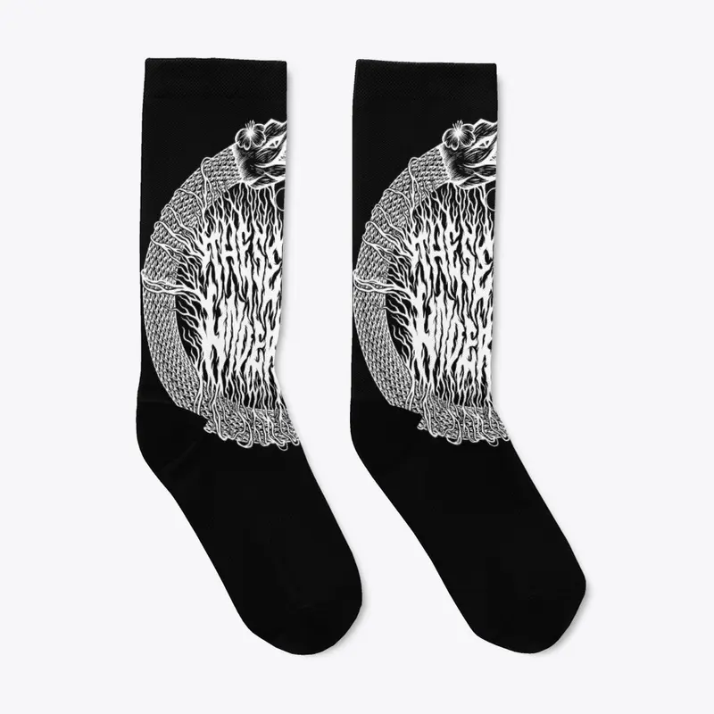 TSU White Ouroboros Socks